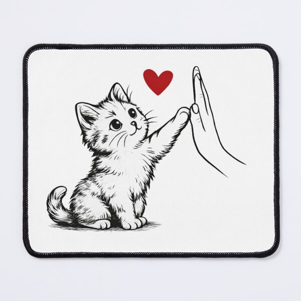 Item preview, Cute Cat High Five Love T-Shirt designed and sold by CULTWEAR SOCIETY.
