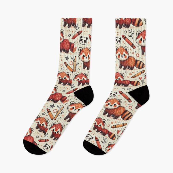 Item preview, Kawaii Red Panda Pattern – Cute Seamless Animal Design designed and sold by TEEJAMBOREE.