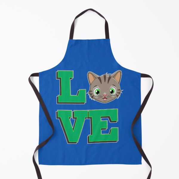 Item preview, Cute grey cartoon kitten, green love sign design, cat lover  designed and sold by ColorWheelDsign.