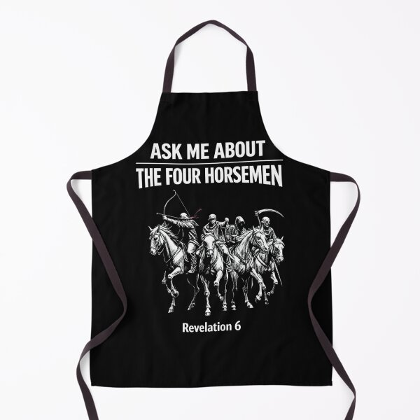 Item preview, Four Horsemen of the Apocalypse Revelation 6 – Black and White Apocalyptic Riders Shirt designed and sold by Vreeke Outfitters.