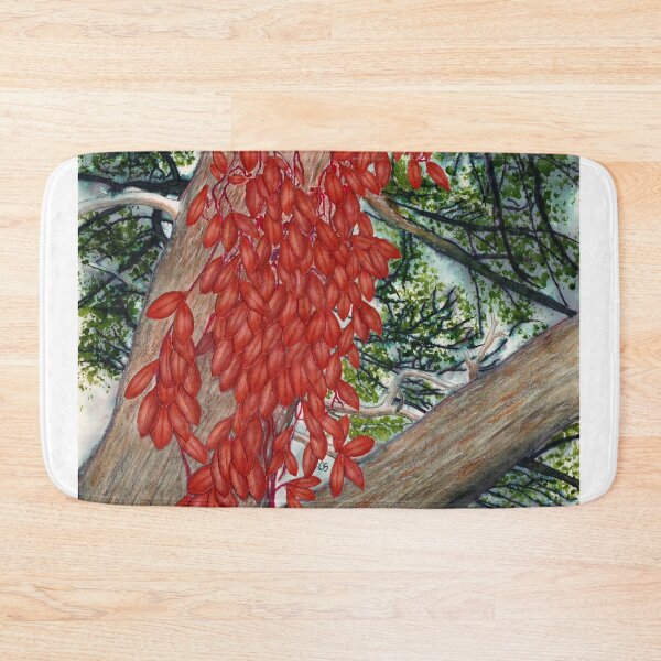 Item preview, Red Fall Vines on Big Old Tree Collage designed and sold by The Elderberry Blossom.