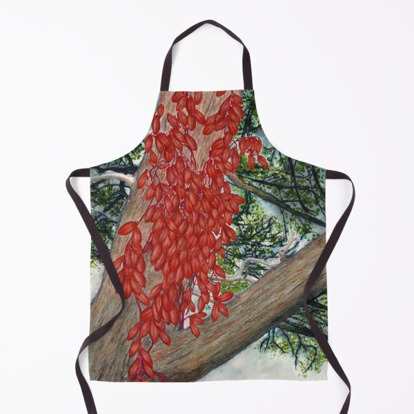 Item preview, Red Fall Vines on Big Old Tree Collage designed and sold by The Elderberry Blossom.