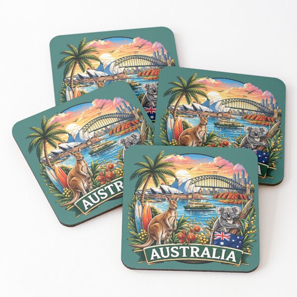 Item preview, Australia - Sydney Opera House, Harbour Bridge and Wildlife designed and sold by Myra365Art.
