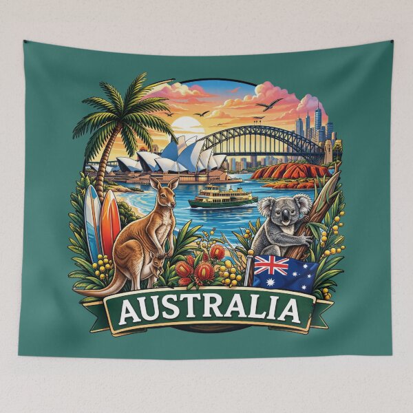 Item preview, Australia - Sydney Opera House, Harbour Bridge and Wildlife designed and sold by Myra365Art.