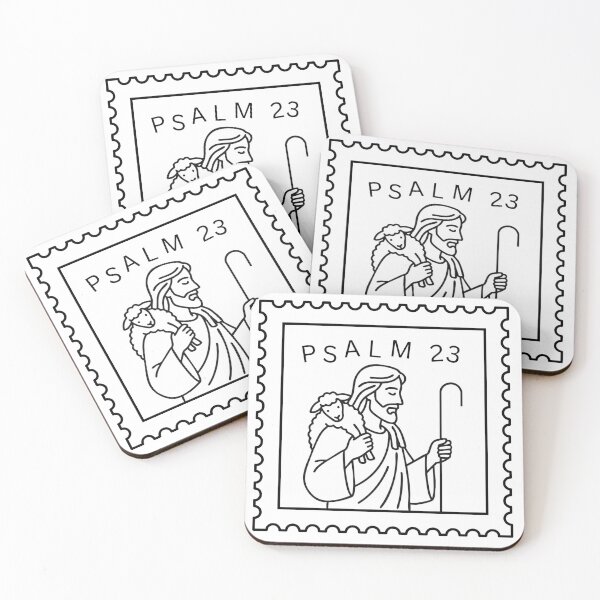 Item preview, Sello postal del Salmo 23 designed and sold by Ash Tree Designs.