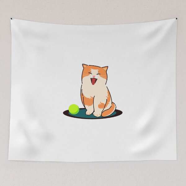 Item preview, Sleepy Orange White Tabby Yawn designed and sold by RunicRoselle.