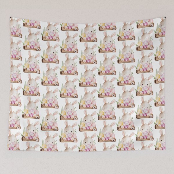 Item preview, Watercolor Easter Bunny Eggs - Adorable Spring Vibe designed and sold by FuzionRaptor.