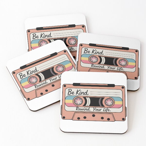 Item preview, Be Kind Rewind Your Life Funny Retro Quote designed and sold by CoastalEmp.