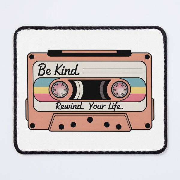 Item preview, Be Kind Rewind Your Life Funny Retro Quote designed and sold by CoastalEmp.