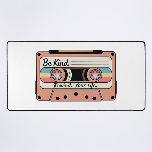 Item preview, Be Kind Rewind Your Life Funny Retro Quote designed and sold by CoastalEmp.