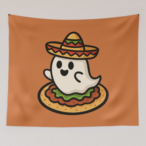 Item preview, Cinco de Mayo Ghost on Tostada designed and sold by Ghost on Toast.
