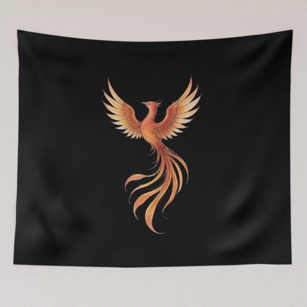 Item preview, Majestic Phoenix Rising - Fiery Mythical Bird Art designed and sold by Siriusvibes.