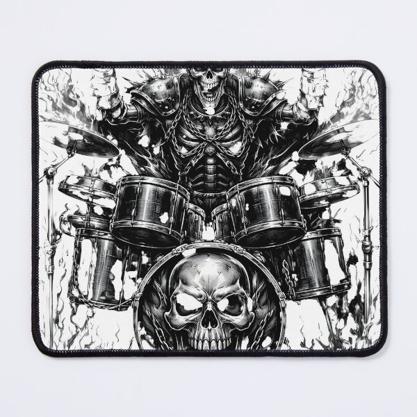 Item preview, Skeleton Drummer in The Undead Rock Metal Band - Gift for Rock and Metal Fans designed and sold by Dazzio Designs.