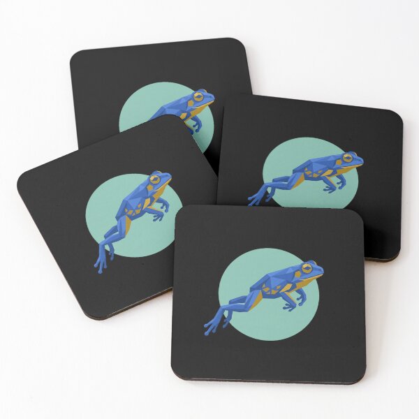 Item preview, Blue Frog Low Poly – Geometric Frog Sticker for Modern Nature Lovers designed and sold by bsbd-action.