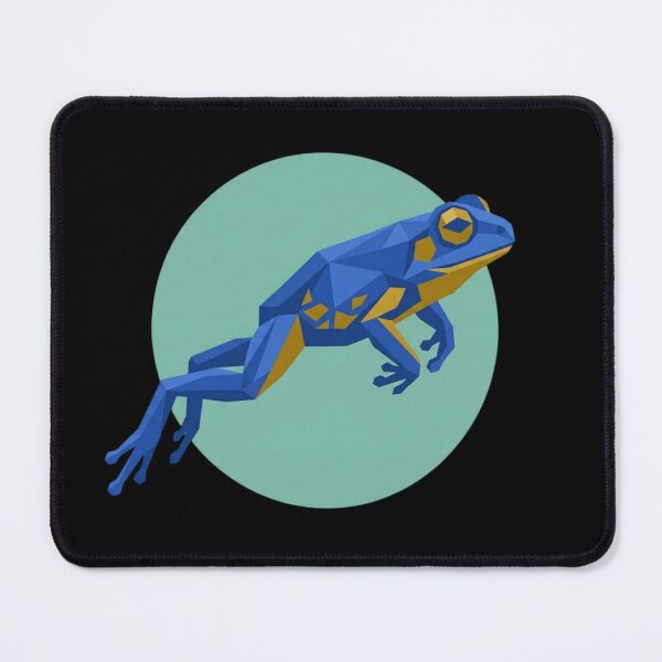 Item preview, Blue Frog Low Poly – Geometric Frog Sticker for Modern Nature Lovers designed and sold by bsbd-action.
