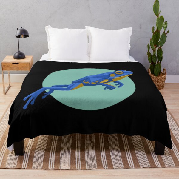 Item preview, Blue Frog Low Poly – Geometric Frog Sticker for Modern Nature Lovers designed and sold by bsbd-action.
