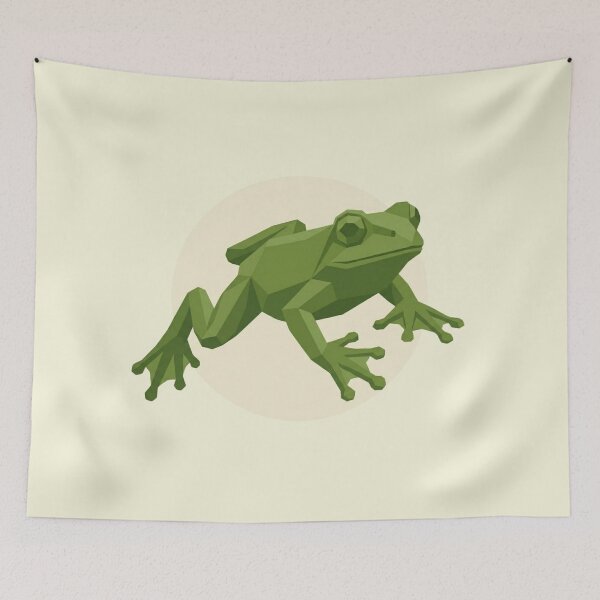 Item preview, Minimalist Green Frog – Geometric Toad T-Shirt for Biology Students designed and sold by bsbd-action.