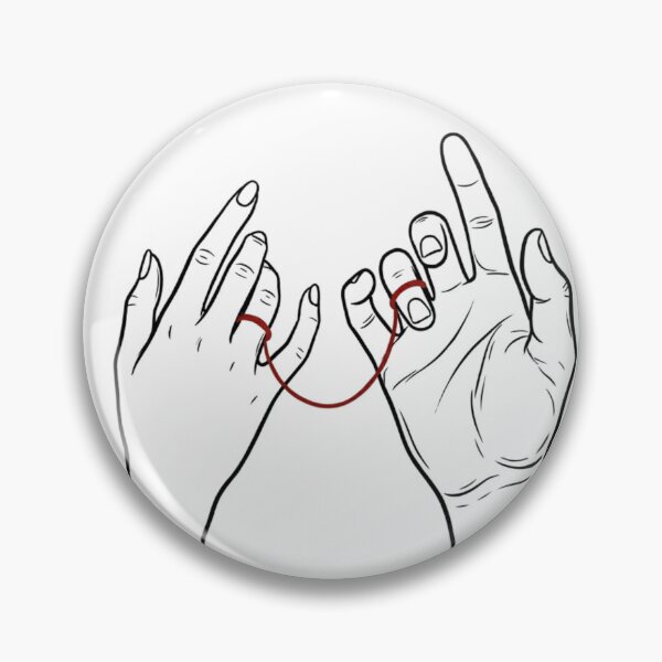Item preview, Red String of Fate Hands Design – No Matter Where No Matter When We Will Find Each Other Again Romantic Soul Connection designed and sold by CosmicCutouts.