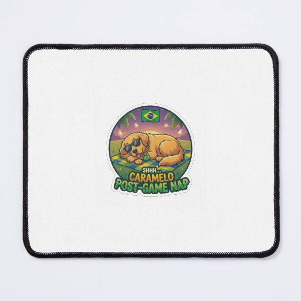 Item preview, Sleepy Caramel Dog Tired Meme Sticker designed and sold by MemeBrasilStore.
