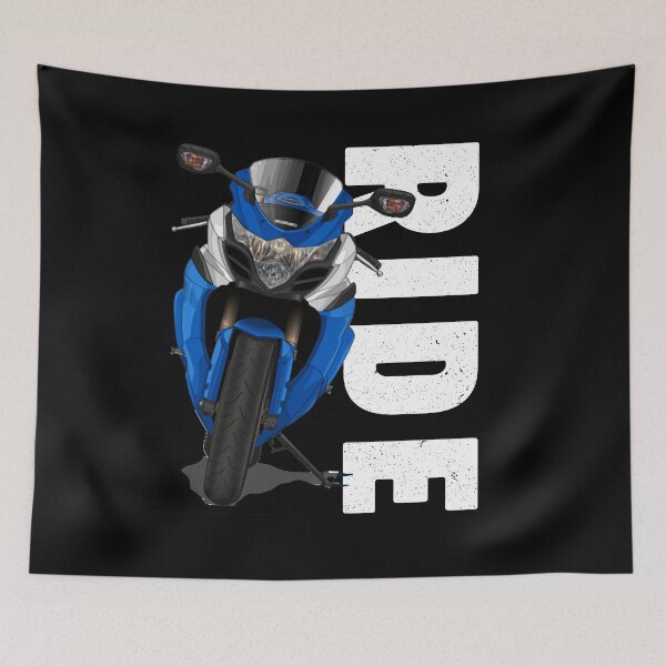 Item preview, Blue Sportbike Front View Racing Tee designed and sold by FroggyBaBoy.