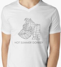 Camiseta para hombre de cuello en v Hot Summer Donkey