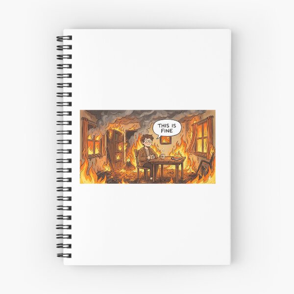 Item preview, This Is Fine Meme – Funny Relatable Chaos Aesthetic designed and sold by Sticker shop 007.
