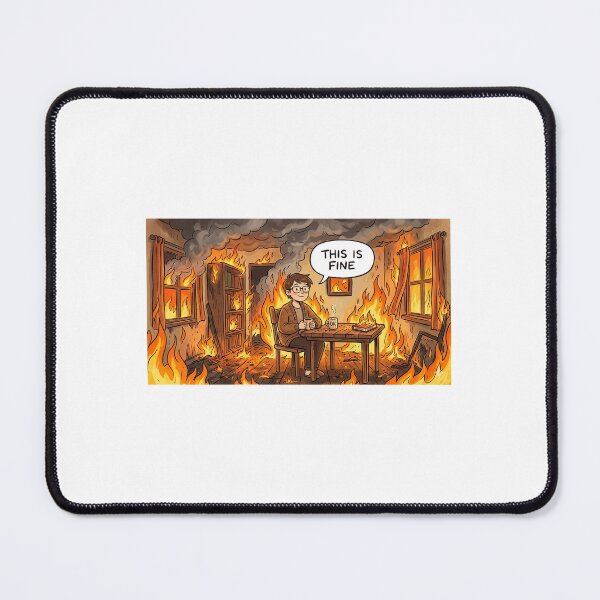 Item preview, This Is Fine Meme – Funny Relatable Chaos Aesthetic designed and sold by Sticker shop 007.