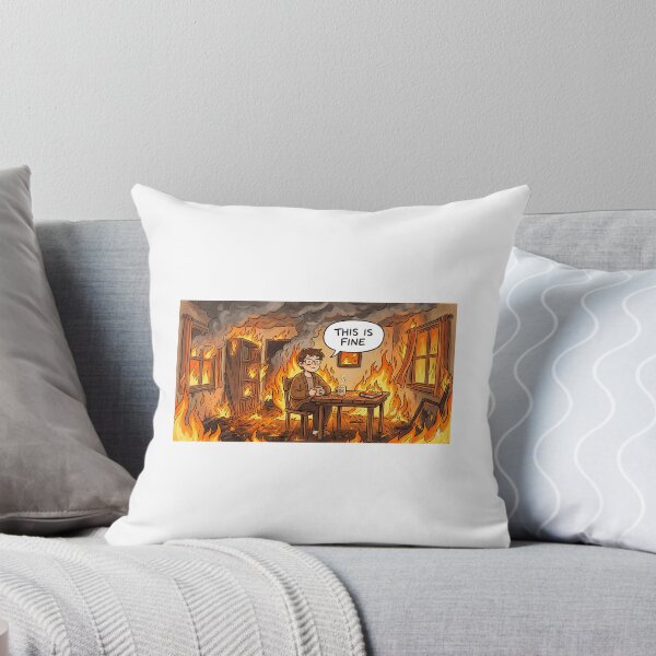 Item preview, This Is Fine Meme – Funny Relatable Chaos Aesthetic designed and sold by Sticker shop 007.
