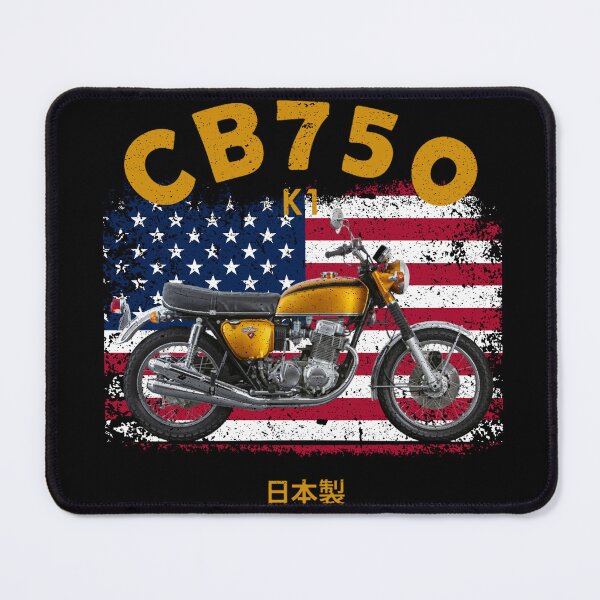 Item preview, CB750 K1 Vintage Motorcycle USA Tee designed and sold by FroggyBaBoy.