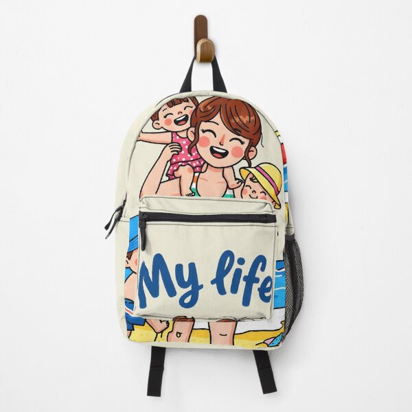 Item preview, My Life – Happy Mom with Kids Beach Love Design designed and sold by Sea Gem.