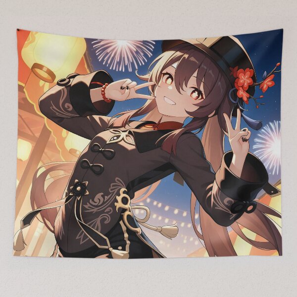 Item preview, Hu Tao Genshin Impact Festival Night Fireworks Joy designed and sold by TanglenRabbit.