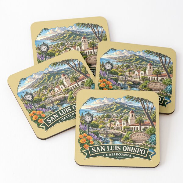 Item preview, San Luis Obispo, California - Mission, Coastal Bay designed and sold by Myra365Art.