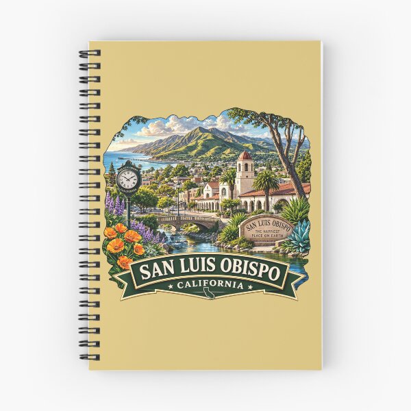 Item preview, San Luis Obispo, California - Mission, Coastal Bay designed and sold by Myra365Art.