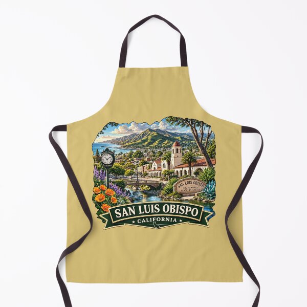 Item preview, San Luis Obispo, California - Mission, Coastal Bay designed and sold by Myra365Art.