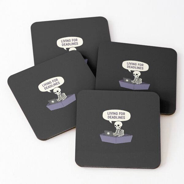 Item preview, Living For Deadlines Skeleton designed and sold by Hikmoi.