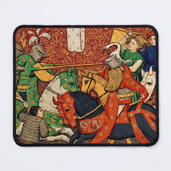 Item preview, Medieval Knight Battle Illustration Gothic Tournament Art for History Lovers designed and sold by RickE.
