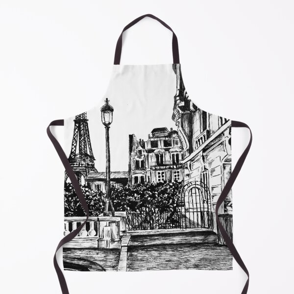 Item preview, Black and White Eiffel Tower Scene designed and sold by MooreArtStudio.