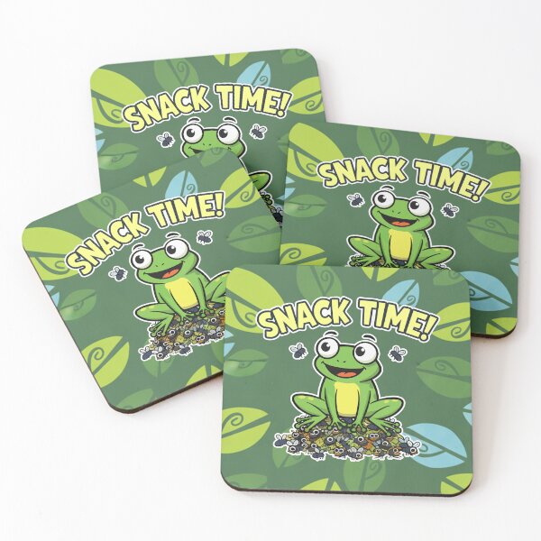 Item preview, Snack Time! Happy Frog on Fly Pile Cartoon designed and sold by Taridesign.