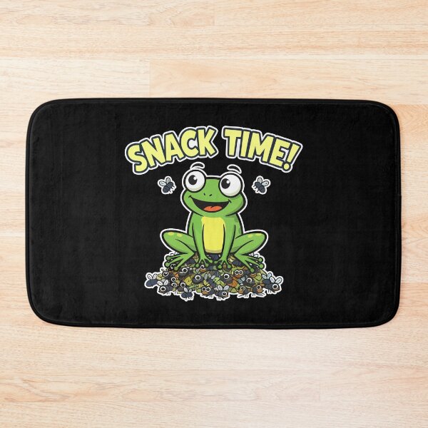 Item preview, Snack Time! Happy Frog on Fly Pile Cartoon designed and sold by Taridesign.
