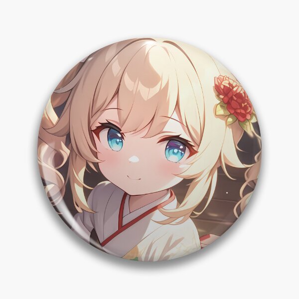 Item preview, Barbara Genshin Impact Chibi Kimono Waifu In Lantern Glow designed and sold by TanglenRabbit.