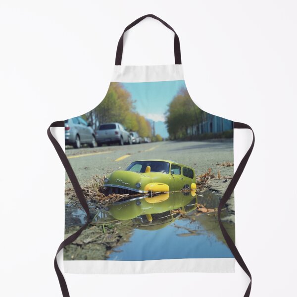 Item preview, Tiny Car in Puddle Miniature Street Reflection Scene designed and sold by Mirgonhood.