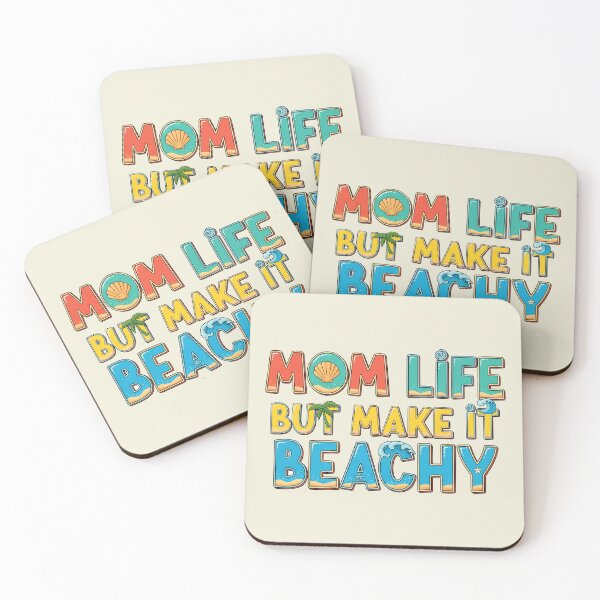 Item preview, Mom Life but Make It Beachy – Fun Coastal Typography Design designed and sold by Sea Gem.