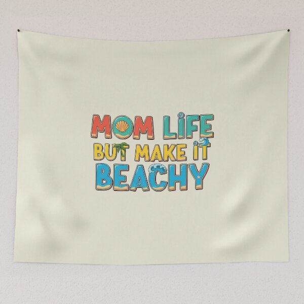 Item preview, Mom Life but Make It Beachy – Fun Coastal Typography Design designed and sold by Sea Gem.