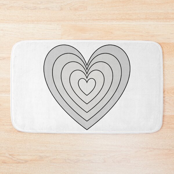 Item preview, Light Platinum Y2K Aesthetic Heart in Heart Retro lined designed and sold by Aesthetic Crew.