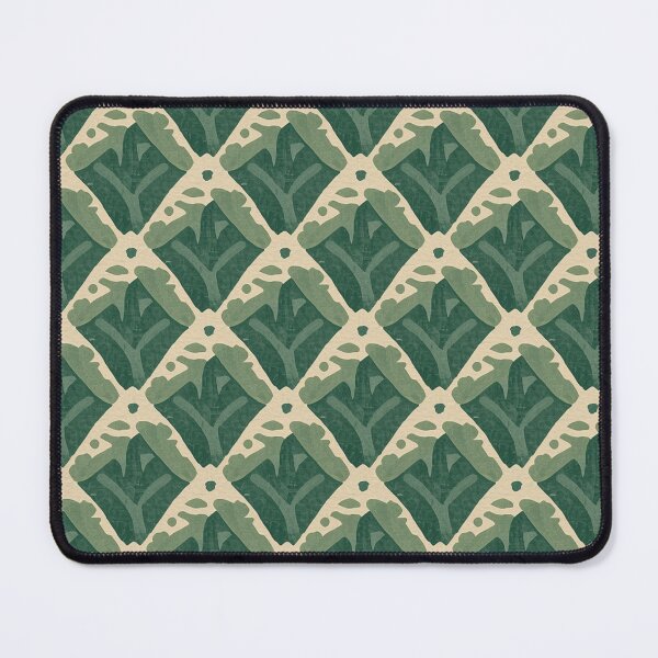 Item preview, Jade Moss Green Cream White Abstract Geometric Design designed and sold by burbankdesigns.