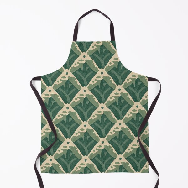 Item preview, Jade Moss Green Cream White Abstract Geometric Design designed and sold by burbankdesigns.