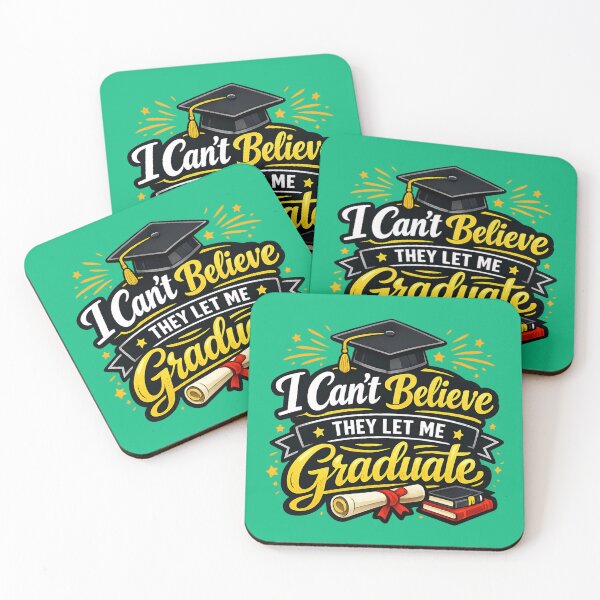 Item preview, Funny Graduation Quote Design – I Can’t Believe They Let Me Graduate. Gift for Grads designed and sold by DesignHouse07.