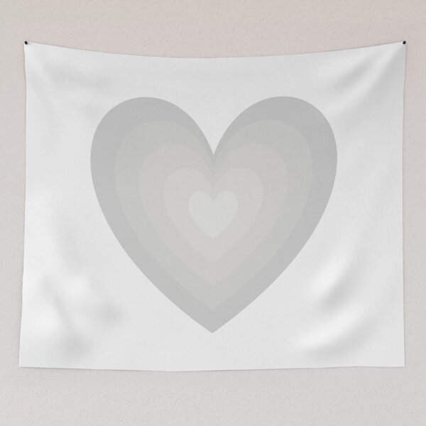 Item preview, Light Platinum Y2K Aesthetic Heart in Heart Retro designed and sold by Aesthetic Crew.