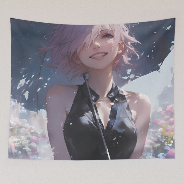 Item preview, Mash Kyrielight Fate Grand Order Rainy Umbrella Petals Moment designed and sold by TanglenRabbit.