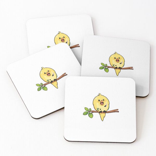 Item preview, Cute Yellow Bird Sticker – Adorable Cartoon Bird on Branch designed and sold by CanSparkleArt.